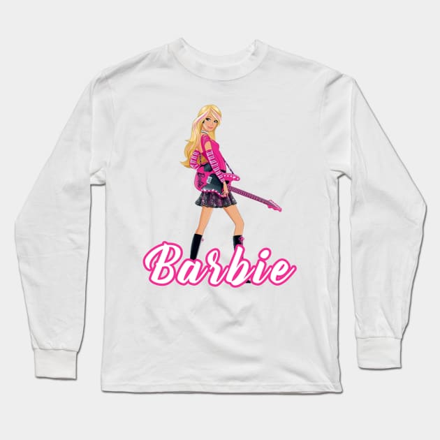 Barbie cartoon Long Sleeve T-Shirt by Pieartscreation